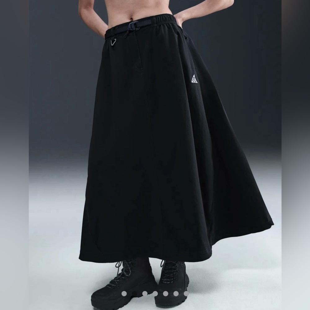 Nike ACG Smith Summit Black Maxi Skirt Adjustable Length